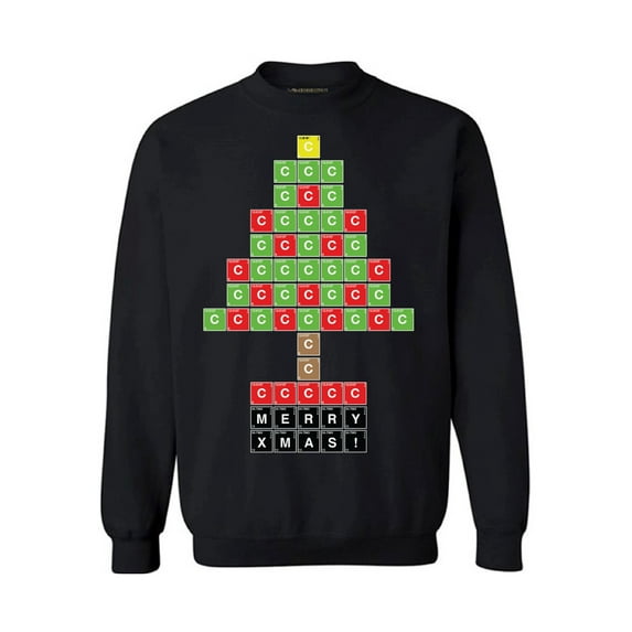 Awkward Styles Science Sweatshirt Christmas Tree Sweater for Chemists Funny Gifts for Nerds Xmas Periodic Table Tree Sweatshirt Xmas Gifts for Him and Her Christmas Party Outfit Holiday Gifts