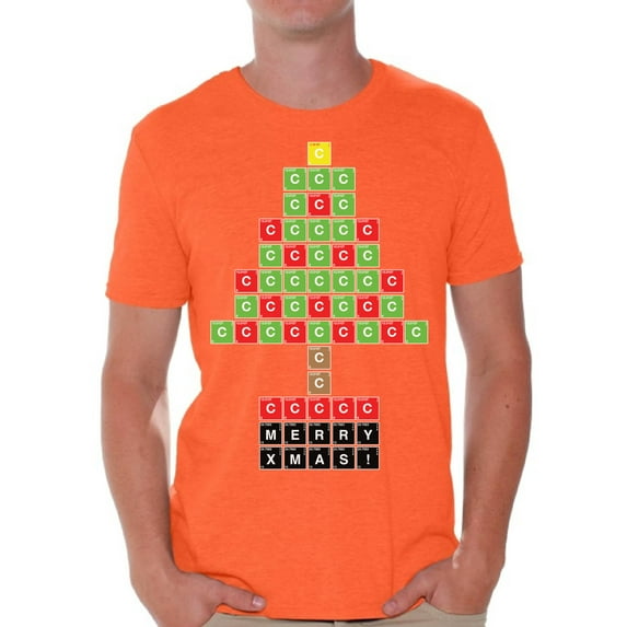 Awkward Styles Science Tshirt Funny Christmas Shirts for Men Xmas Chemistry T Shirt Christmas Tree Shirt Periodic Table Christmas T Shirt Xmas Gifts for Chemistry Lovers Geeky Christmas Tshirt