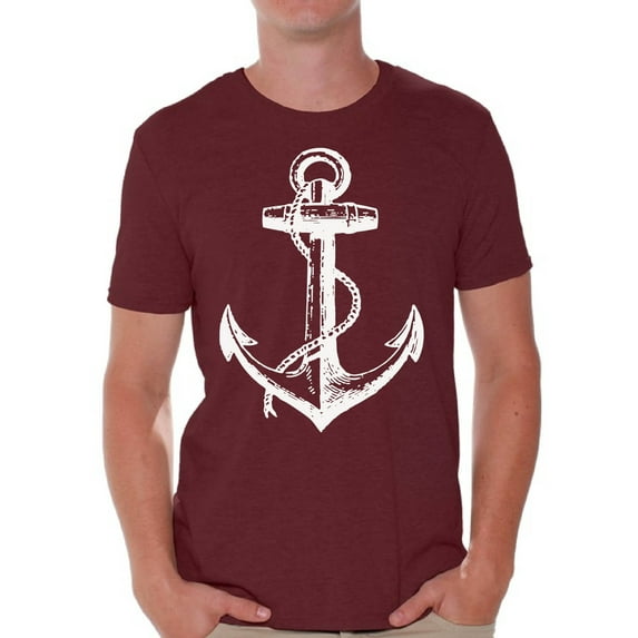 Awkward Styles Sea Anchor Shirt for Men Sea Tshirt for Him Sea Lovers Gifts Sea Themed Party Cute Gifts for Sailor Anchor Clothes for Father Marine Clothing Collection Mister Captain T Shirt