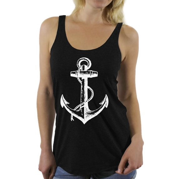 Awkward Styles Sea Racerback Tank Top for Girls Anchor T Shirts Sea Themed Party Sea Anchor Racerback Tank Top for Ladies Gifts for Wife Anchor Clothes for Mom Captain Tank Top for Women