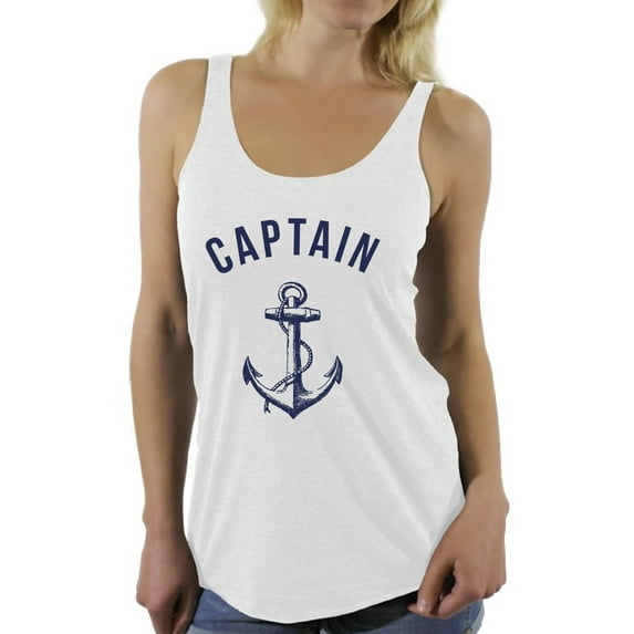 Awkward Styles Sea Racerback Tank Top for Girls Captain T Shirts Sea Themed Party Captain Racerback Tank Top for Ladies Gifts for Wife Captain Clothes for Mom Captain Tank Top for Women