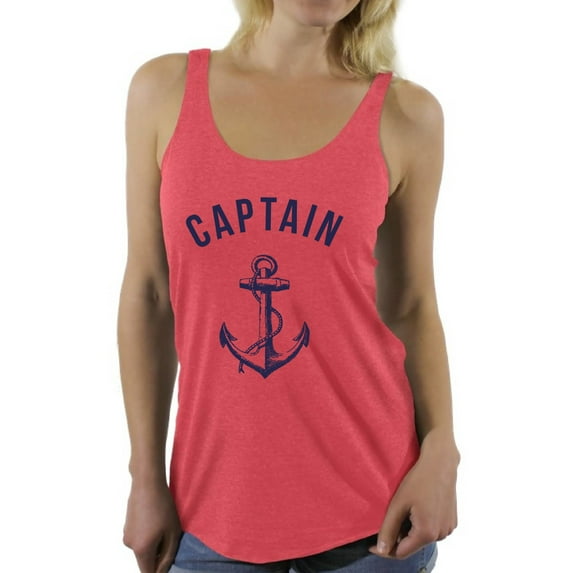 Awkward Styles Sea Racerback Tank Top for Girls Captain T Shirts Sea Themed Party Captain Racerback Tank Top for Ladies Gifts for Wife Captain Clothes for Mom Captain Tank Top for Women