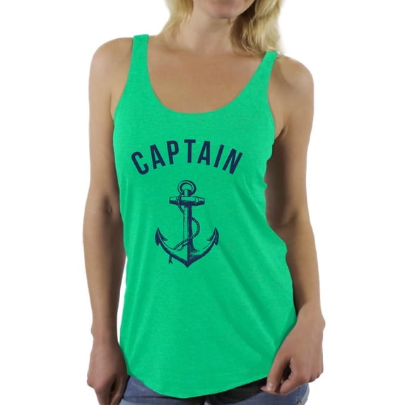 Awkward Styles Sea Racerback Tank Top for Girls Captain T Shirts Sea Themed Party Captain Racerback Tank Top for Ladies Gifts for Wife Captain Clothes for Mom Captain Tank Top for Women