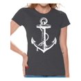 thumbnail image 1 of Awkward Styles Sea Tshirt for Ladies Ocean Lovers Gifts Marine Themed Party Cute Gifts for Sailor Anchor Clothes for Her Marine Clothing Collection Captain T Shirt for Ladies Anchor Shirt for Women, 1 of 4