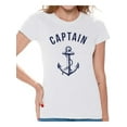thumbnail image 1 of Awkward Styles Sea Tshirt for Ladies Ocean Lovers Gifts Marine Themed Party Cute Gifts for Sailor Captain Clothes for Mom Marine Clothing Collection Captain T Shirt for Ladies Captain Shirt for Women, 1 of 4