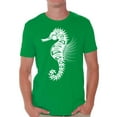 thumbnail image 1 of Awkward Styles Seahorse T Shirt for Men Patterned Shirts for Men Men's Fashion Collection Tracery Tshirt for Dad Indian Pattern T-Shirt for Men Gifts for Husband Seahorse Shirts Marine T-Shirt, 1 of 4