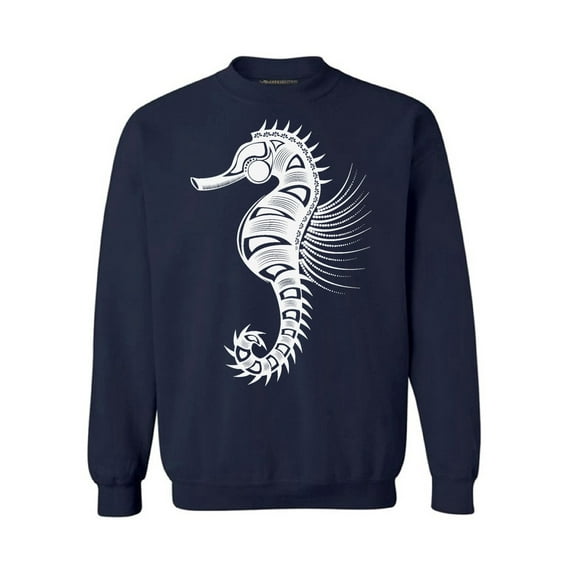 Awkward Styles Seahorse Unisex Crewneck Sweater for Men Patterned Crewneck for Women Seahorse Top Tracery Sweater Indian Pattern Crewneck for Her Seahorse Crewnecks Marine Sweatshirt Sea Crewneck