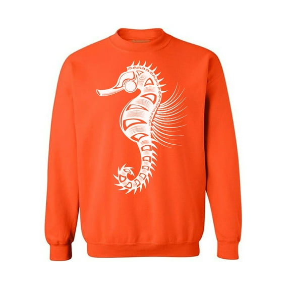 Awkward Styles Seahorse Unisex Crewneck Sweater for Men Patterned Crewneck for Women Seahorse Top Tracery Sweater Indian Pattern Crewneck for Her Seahorse Crewnecks Marine Sweatshirt Sea Crewneck