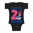 thumbnail image 1 of Awkward Styles Second Birthday Baby Bodysuit B-day Shark Romper Shark Birthday, 1 of 4