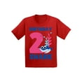 thumbnail image 1 of Awkward Styles Second Birthday T-shirt B-day Shark Baby Shirt Shark Birthday, 1 of 4