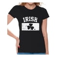 thumbnail image 1 of Awkward Styles Shamrock Flag St. Patrick's Day Shirt Women Irish Gifts for Her Lucky T Shirt Saint Patrick's Day Shamrock Tshirt Irish Clover Shirt Funny Irish Women's Shirt Lucky Irish Flag Tshirt, 1 of 4