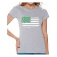 thumbnail image 1 of Awkward Styles Shamrock Irish. U.S.A. Flag Shirt Shamrock Green Tshirts for Women St. Patrick's Day T-Shirts for Women Irish American Pride St. Patrick's Day Party Shirts Irish Clover Gifts for Her, 1 of 6
