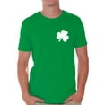thumbnail image 1 of Awkward Styles Shamrock Pocket Size Shirt Shamrock Green T-Shirt for Men Men's St. Patrick's Day Shirts Lucky Charm Gifts Proud Irish American Men Green Outfits for St. Paddy's Day Irish Clover Gifts, 1 of 4