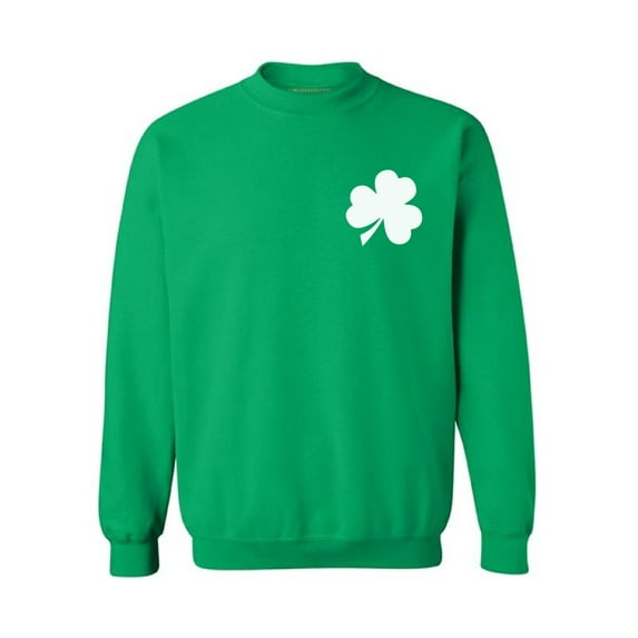 Awkward Styles Shamrock Pocket Size Sweatshirt St. Patrick's Day Sweaters for Men and Women Shamrock Green Outfit Cute Shamrock Gifts for Him and Her Lucky Sweatshirts Proud To Be Irish American
