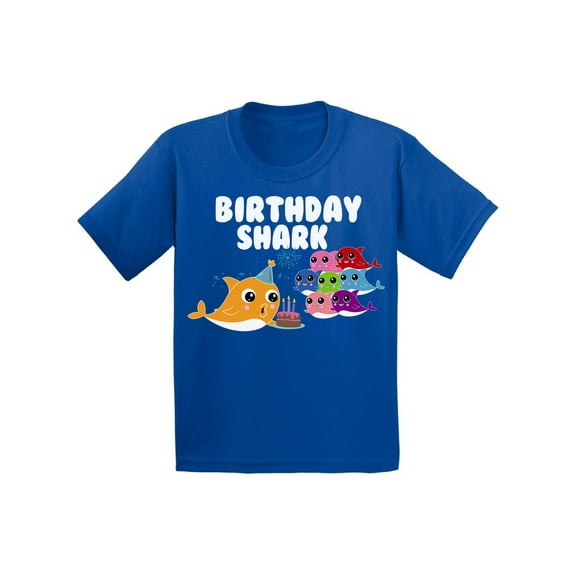 Awkward Styles Shark Birthday Party Cute Shark Toddler Shirts Shark Shirts for Boys Shark Outfit Shark Themed Party Cute Shark T Shirts for Girls Gifts for Children B Day T-Shirt Presents for Kids