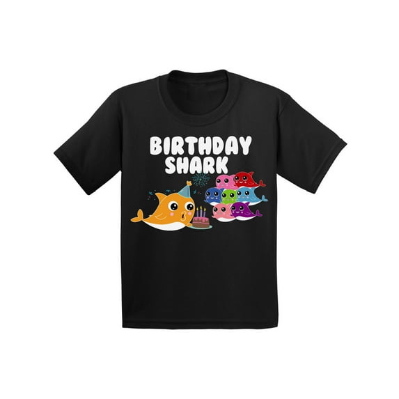 Awkward Styles Shark Birthday Party Cute Shark Toddler Shirts Shark Shirts for Boys Shark Outfit Shark Themed Party Cute Shark T Shirts for Girls Gifts for Children B Day T-Shirt Presents for Kids