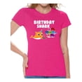 thumbnail image 1 of Awkward Styles Shark Ladies T Shirt Shark Women's Shirt Shark Themed Party Shark Gifts Tshirt for Mom Shark Birthday Party Kids B-Day Outfit Kids Party Outfit for Grandma Lovely Shark Shirt for Wife, 1 of 4