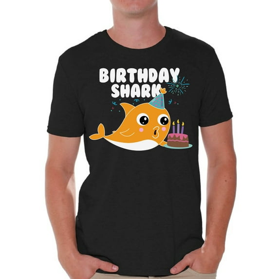 Awkward Styles Shark Outfit Shark Men's T-shirt Shark Themed Party Shark Gifts Tshirt for Dad Shark Birthday Party Kids B-Day Collection Kids Party Outfit for Grandpa Lovely Shark Shirt for Husband