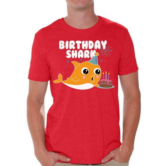 Awkward Styles Shark Outfit Shark Men's T-shirt Shark Themed Party Shark Gifts Tshirt for Dad Shark Birthday Party Kids B-Day Collection Kids Party Outfit for Grandpa Lovely Shark Shirt for Husband