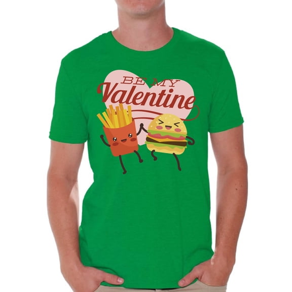 Awkward Styles Short Sleeve Crew Neck Be My Valentine Graphic T-Shirt (Men's)