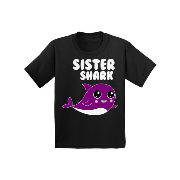 Awkward Styles Sister Shark Toddler T-Shirt Family Shirts Family Shirts Kids Shark T Shirt Matching Shark Shirts for Family Shark Birthday Party for Girls Shark Party Outfit for Baby Girl