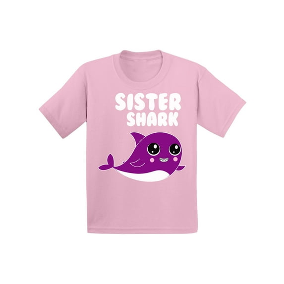 Awkward Styles Sister Shark Toddler T-Shirt Family Shirts Family Shirts Kids Shark T Shirt Matching Shark Shirts for Family Shark Birthday Party for Girls Shark Party Outfit for Baby Girl