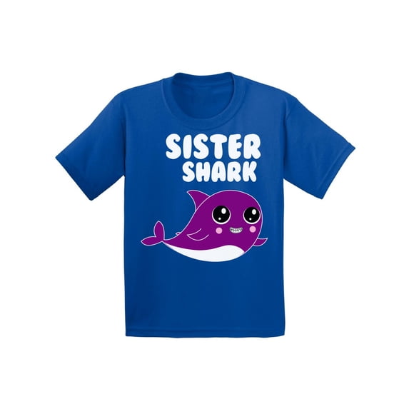 Awkward Styles Sister Shark Toddler T-Shirt Family Shirts Family Shirts Kids Shark T Shirt Matching Shark Shirts for Family Shark Birthday Party for Girls Shark Party Outfit for Baby Girl
