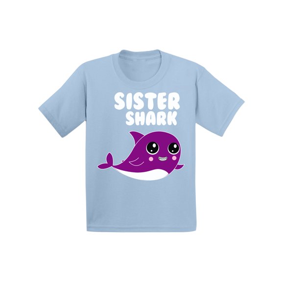 Awkward Styles Sister Shark Toddler T-Shirt Family Shirts Family Shirts Kids Shark T Shirt Matching Shark Shirts for Family Shark Birthday Party for Girls Shark Party Outfit for Baby Girl