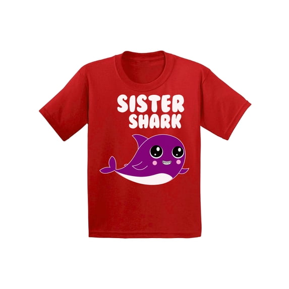 Awkward Styles Sister Shark Toddler T-Shirt Family Shirts Family Shirts Kids Shark T Shirt Matching Shark Shirts for Family Shark Birthday Party for Girls Shark Party Outfit for Baby Girl