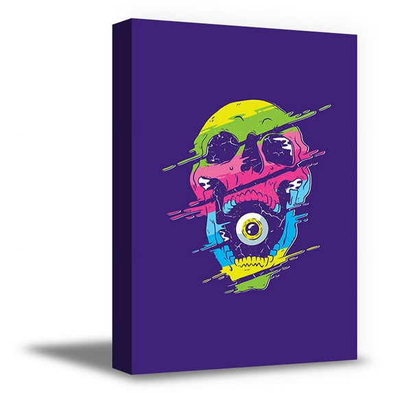 Awkward Styles Skull Canvas Wall Art Psychedelic Eye Home Decor Prints
