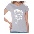 thumbnail image 1 of Awkward Styles Skull with Captain Hat and Pipe Tshirt for Women Sugar Skull Shirt Captain Skull T Shirt Dia de los Muertos Gifts for Her Day of the Dead Shirt for Women Skull Gifts Cool Skull Shirt, 1 of 4