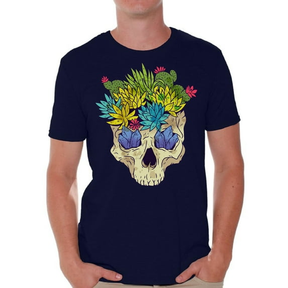 Awkward Styles Skull T-Shirt Cactus Shirts for Men