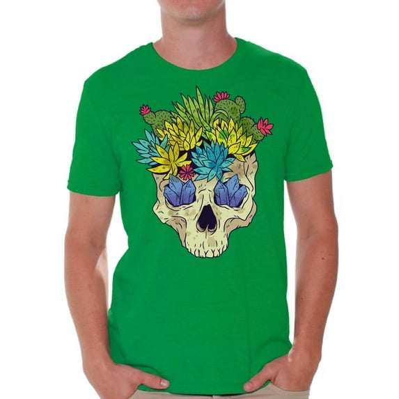 Awkward Styles Skull T-Shirt Cactus Shirts for Men