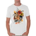 thumbnail image 1 of Awkward Styles Skull T-Shirt Floral Tiger Shirts for Men, 1 of 4