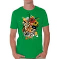 thumbnail image 1 of Awkward Styles Skull T-Shirt Floral Tiger Shirts for Men, 1 of 4