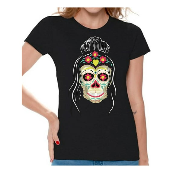 Awkward Styles Skull T-Shirt Mexican Girl Shirts for Women