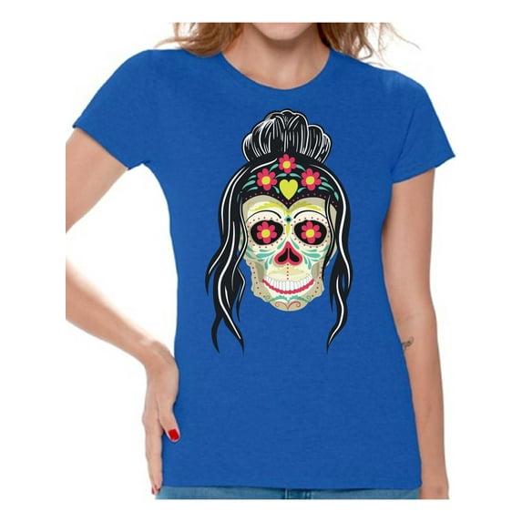 Awkward Styles Skull T-Shirt Mexican Girl Shirts for Women