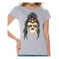 thumbnail image 1 of Awkward Styles Skull T-Shirt Mexican Girl Shirts for Women, 1 of 4