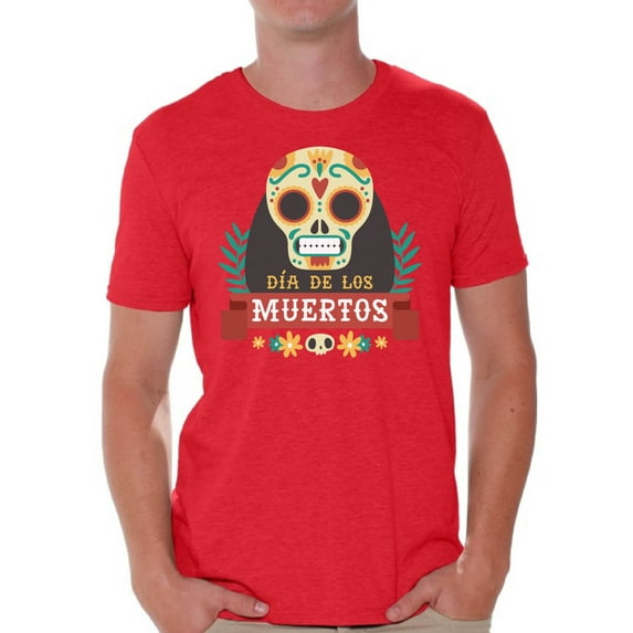 Awkward Styles Skull T-Shirt Sombrero Mask Shirts for Men