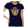 thumbnail image 1 of Awkward Styles Skull T-Shirt Sombrero Mask Shirts for Women, 1 of 4