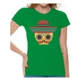 thumbnail image 1 of Awkward Styles Skull T-Shirt Sombrero Mask Shirts for Women, 1 of 4