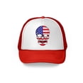 thumbnail image 1 of Awkward Styles Skull Trucker Hat USA Flag Hat Skull 4th of July Patriotic Gifts American Flag Hat USA Baseball Cap Patriotic Hat American Flag Men Women 4th of July Hat 4th of July Accessories, 1 of 6