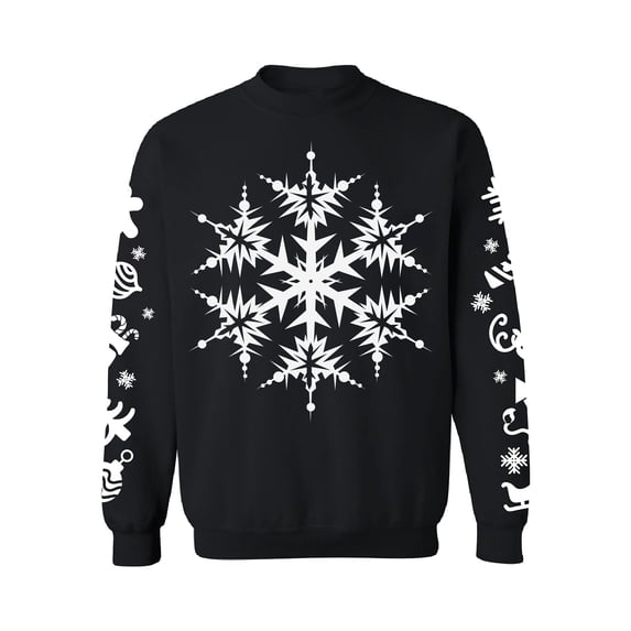 Awkward Styles Snowflake Christmas Sweatshirt Christmas Sweater with White Sleeves White Christmas Sweater Funny Christmas Gifts Xmas Party Cute Holiday Outfit Funny Sweaters for Christmas