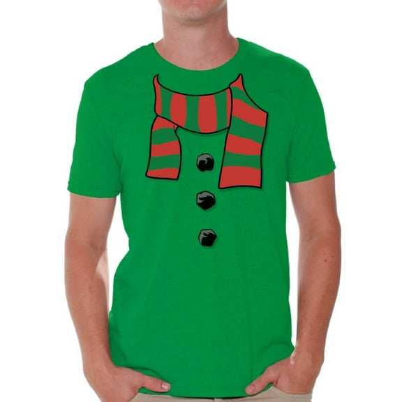Awkward Styles Snowman Scarf Christmas Tshirts for Men Christmas Holiday Top Snowman Scarf Christmas Christmas Shirt Men's Holiday Tee Xmas Gifts Winter Holidays Xmas Party Shirt