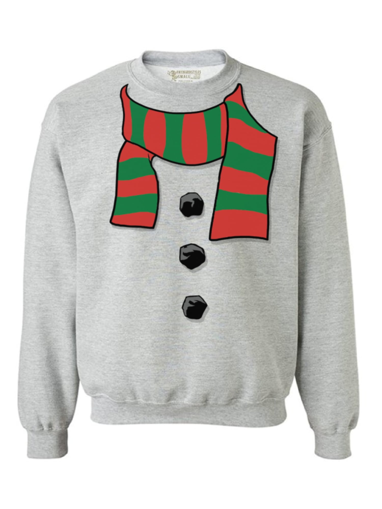 Awkward Styles Snowman Scarf Sweatshirt White Christmas Sweater Funny ...