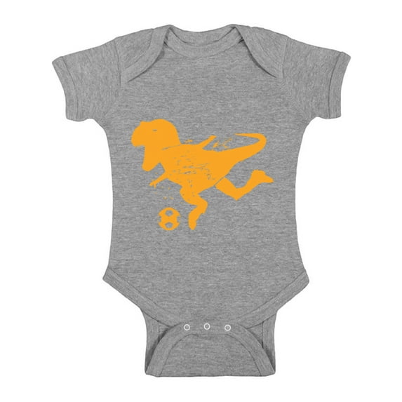 Awkward Styles Soccer Dinosaur Baby Bodysuit Short Sleeve Soccer One Piece Top for Baby Dinosaur Bodysuit Soccer Fans Dinosaur Soccer Short Sleeve One Piece Top Dinosaur Gifts for Baby Sports Fan