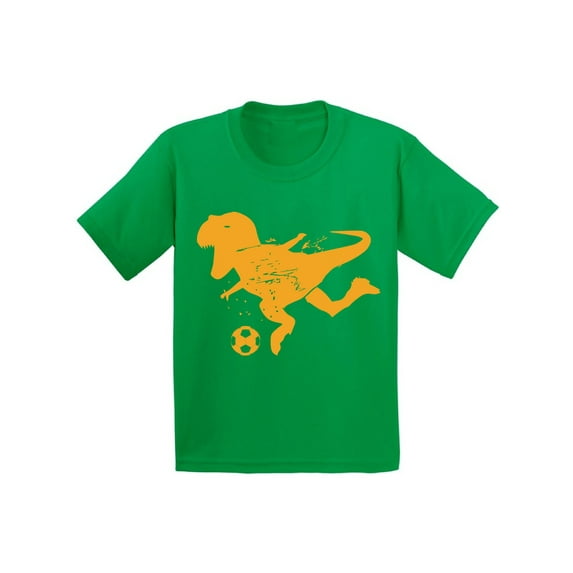 Awkward Styles Soccer Dinosaur Youth Shirt Dinosaur Shirt for Boys Soccer Fans Girls Soccer Outfit Soccer Shirt for Kids Dinosaur Gifts for Boys and Girls Soccer T Shirt Dinosaur Sports Sports Fan