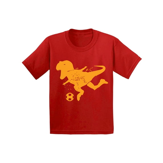 Awkward Styles Soccer Dinosaur Youth Shirt Dinosaur Shirt for Boys Soccer Fans Girls Soccer Outfit Soccer Shirt for Kids Dinosaur Gifts for Boys and Girls Soccer T Shirt Dinosaur Sports Sports Fan