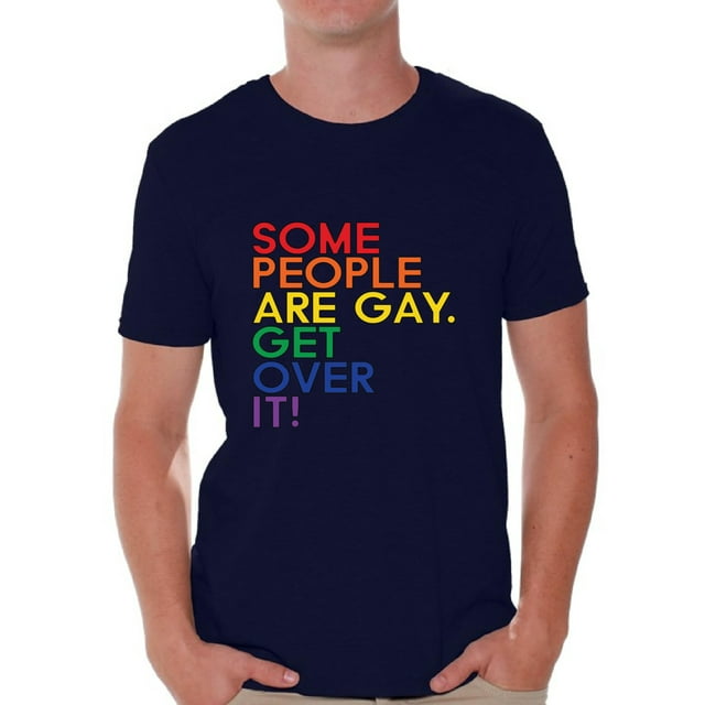 Awkward Styles Some People are Gay Get Over It T Shirt Gay Pride Flag Tshirt for Him Gay Mens Shirt Gay Flag T Shirt Gay T Shirt Mens Tshirt for Gay Boyfriend Rainbow Gay T Shirt Gay Tshirt for Him
