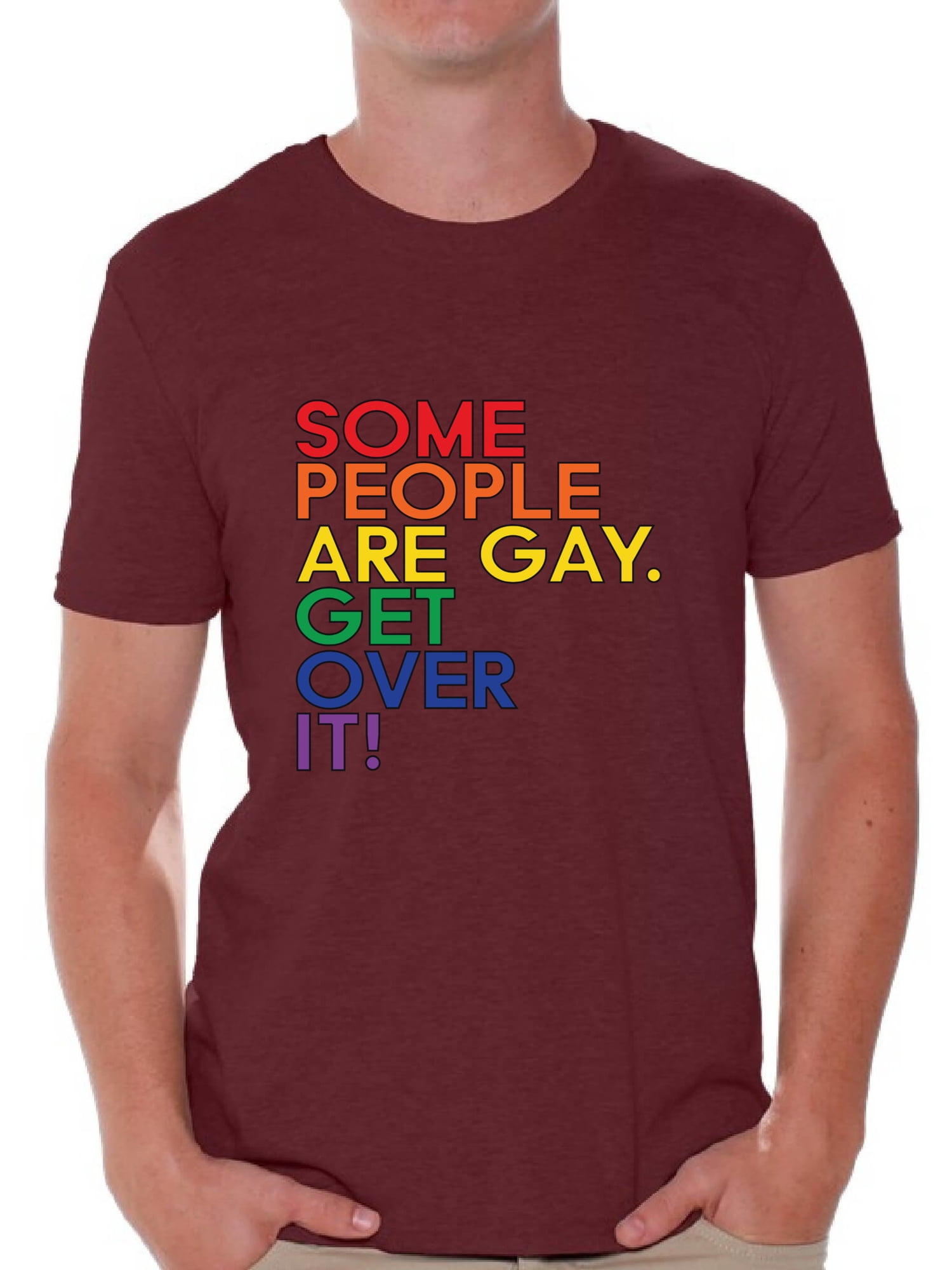 1Tee Mens Some People are Gay Get Over it T-Shirt